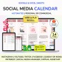 30 Day Editable Social Media Content Calendar | PLR MRR Digital Download