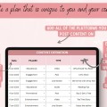 30 Day Editable Social Media Content Calendar | PLR MRR Digital Download