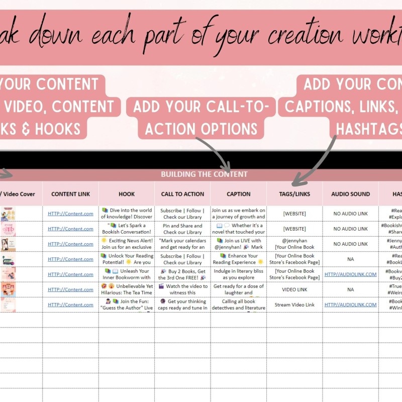 30 Day Editable Social Media Content Calendar | PLR MRR Digital Download