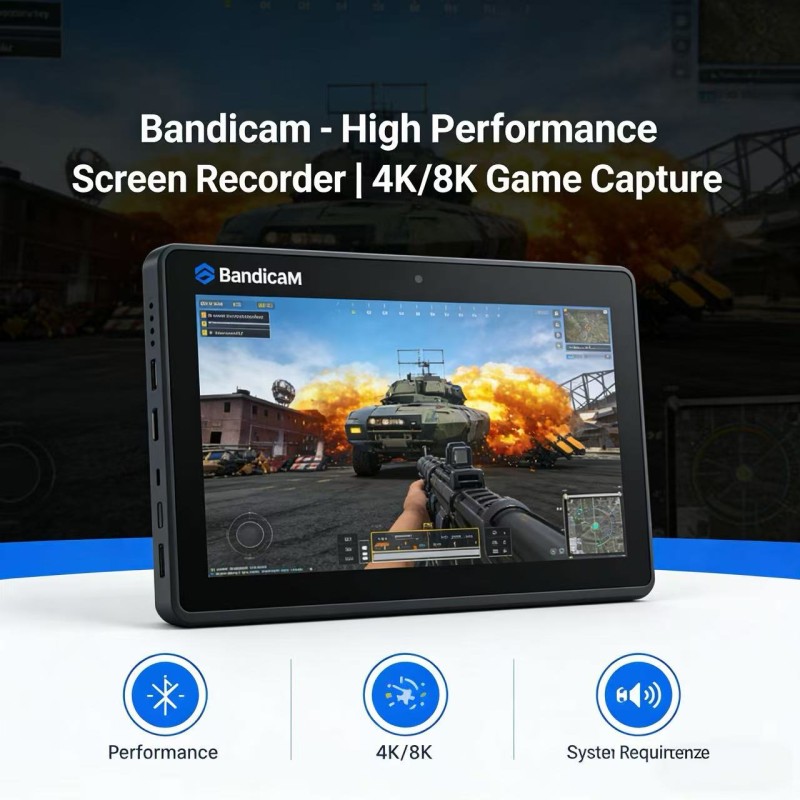 Bandicam - High Performance Screen Recorder | 4K/8K Game Capture | Lifetime License | Windows