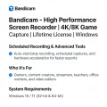 Bandicam - High Performance Screen Recorder | 4K/8K Game Capture | Lifetime License | Windows