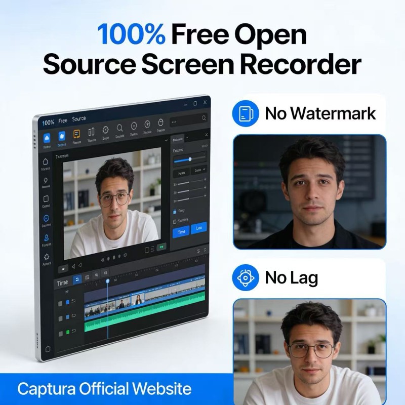 Captura - Lightweight Open Source Screen Recorder | No Watermark, No Lag | Lifetime Free | For Windows