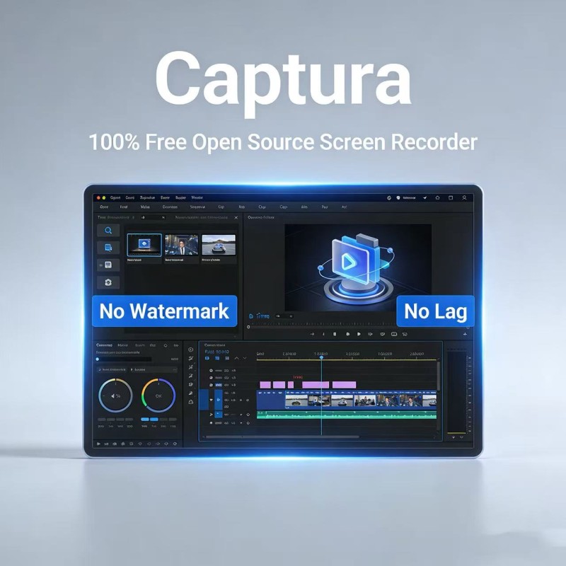 Captura - Lightweight Open Source Screen Recorder | No Watermark, No Lag | Lifetime Free | For Windows
