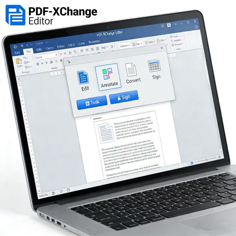 Lightweight Fast All-in-One PDF Editor | Edit Text, OCR, Annotate, Sign, Merge | Lifetime License | For Windows