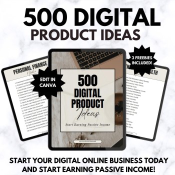 500 Digital Product Ideas Bundle, MRR PLR Passive Income Guide, Etsy Bestsellers to Sell, Small Business Digital Download, DFY Ideas