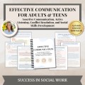 Effective Communication Workbook, Therapist Toolkit Counseling Resources for Active Listening Assertive Communication for Teens & Adults