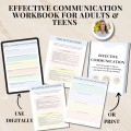 Effective Communication Workbook, Therapist Toolkit Counseling Resources for Active Listening Assertive Communication for Teens & Adults