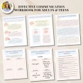 Effective Communication Workbook, Therapist Toolkit Counseling Resources for Active Listening Assertive Communication for Teens & Adults