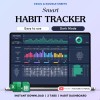 Habit Tracker Spreadsheet Dark Mode Google Sheets Excel Daily Habit Planner Weekly Goal Planner Digital Routine Dashboard Habit To Do List
