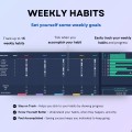 Habit Tracker Spreadsheet Dark Mode Google Sheets Excel Daily Habit Planner Weekly Goal Planner Digital Routine Dashboard Habit To Do List