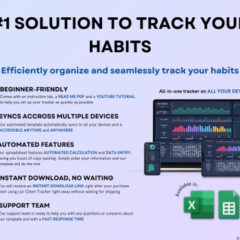 Habit Tracker Spreadsheet Dark Mode Google Sheets Excel Daily Habit Planner Weekly Goal Planner Digital Routine Dashboard Habit To Do List