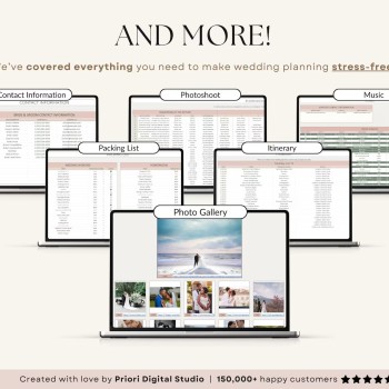 Wedding Planner Spreadsheet Wedding Budget Tracker Wedding Timeline Checklist Guest List Tracker Wedding Itinerary Seating Plan Wedding Gift