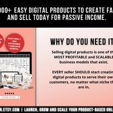 1000 Digital Products Ideas To Create And Sell Today For Passive Income, Etsy Digital Downloads Small Business Ideas and Bestsellers to Sell