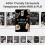 400+ Faceless Instagram Carousel Templates Canva | Aesthetic IG & TikTok Slides | PLR MRR Digital Product to Resell