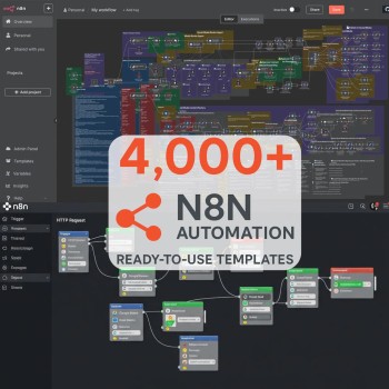 4000+ n8n Automation Templates Mega Bundle | AI & Social Media Workflows | Content Creation, Marketing, Business Automation Toolkit.