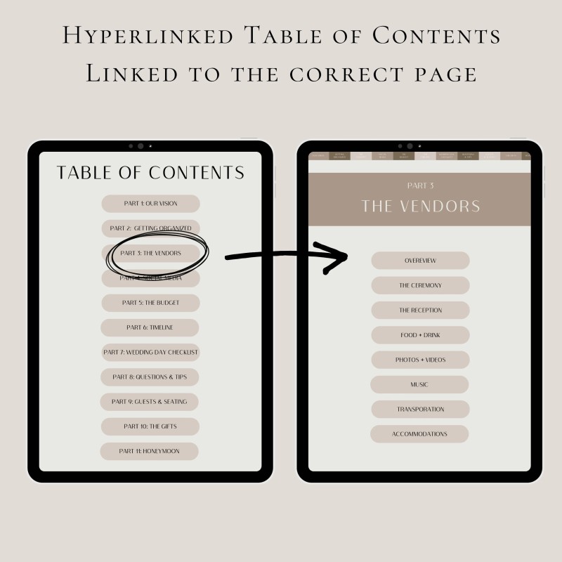 GOODNOTES 160+ Pages Wedding Planner Template Digital Download, PDF format, Minimalist Wedding Planner, Budget, Vision Boards, Hyperlinked