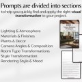 Nano Banana Prompts For Interior Designers, Interior Design AI Prompts, Rendering AI Prompts, Home Decor Templates PDF, Prompts For Interior