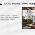Nano Banana Prompts For Interior Designers, Interior Design AI Prompts, Rendering AI Prompts, Home Decor Templates PDF, Prompts For Interior