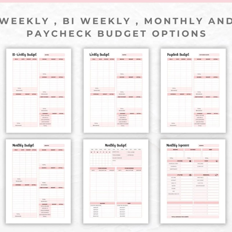 Printable Monthly Budget Planner: Bill Tracker, Savings & Debt (PDF Download)