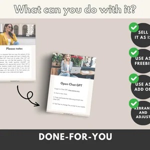 Chat GPT Canva Guide Craft & Sell Digital Products (Digital Download)