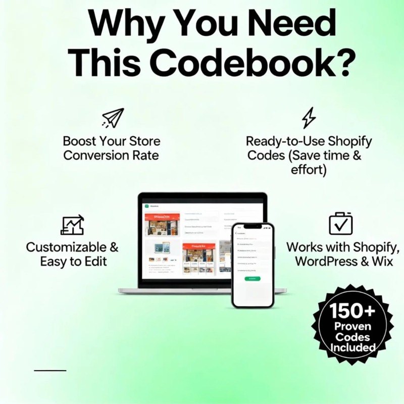Shopify Liquid Codebook bundle - 150+ Customizable Website Codes PLRMRR - All themes compatible - work for all templates (Digital Download)