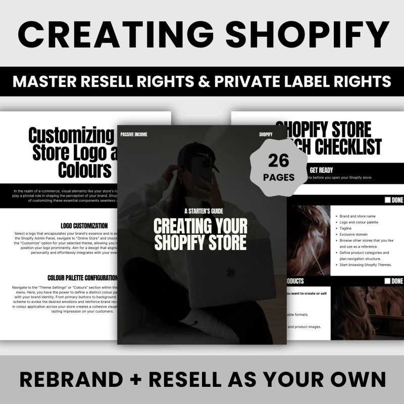 Shopify Store Starter Guide Master Resell & Private Label Rights (eBook)